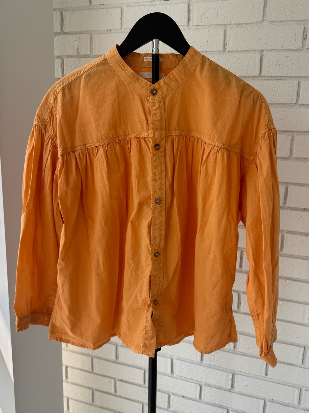 MOTHER The Gatherer Shirt – Final Draft – Light Orange – Size Medium